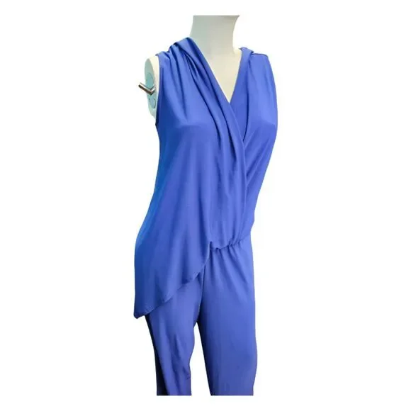 IMAN Royal Blue Jumpsuit Size Medium - Picture 3 of 7